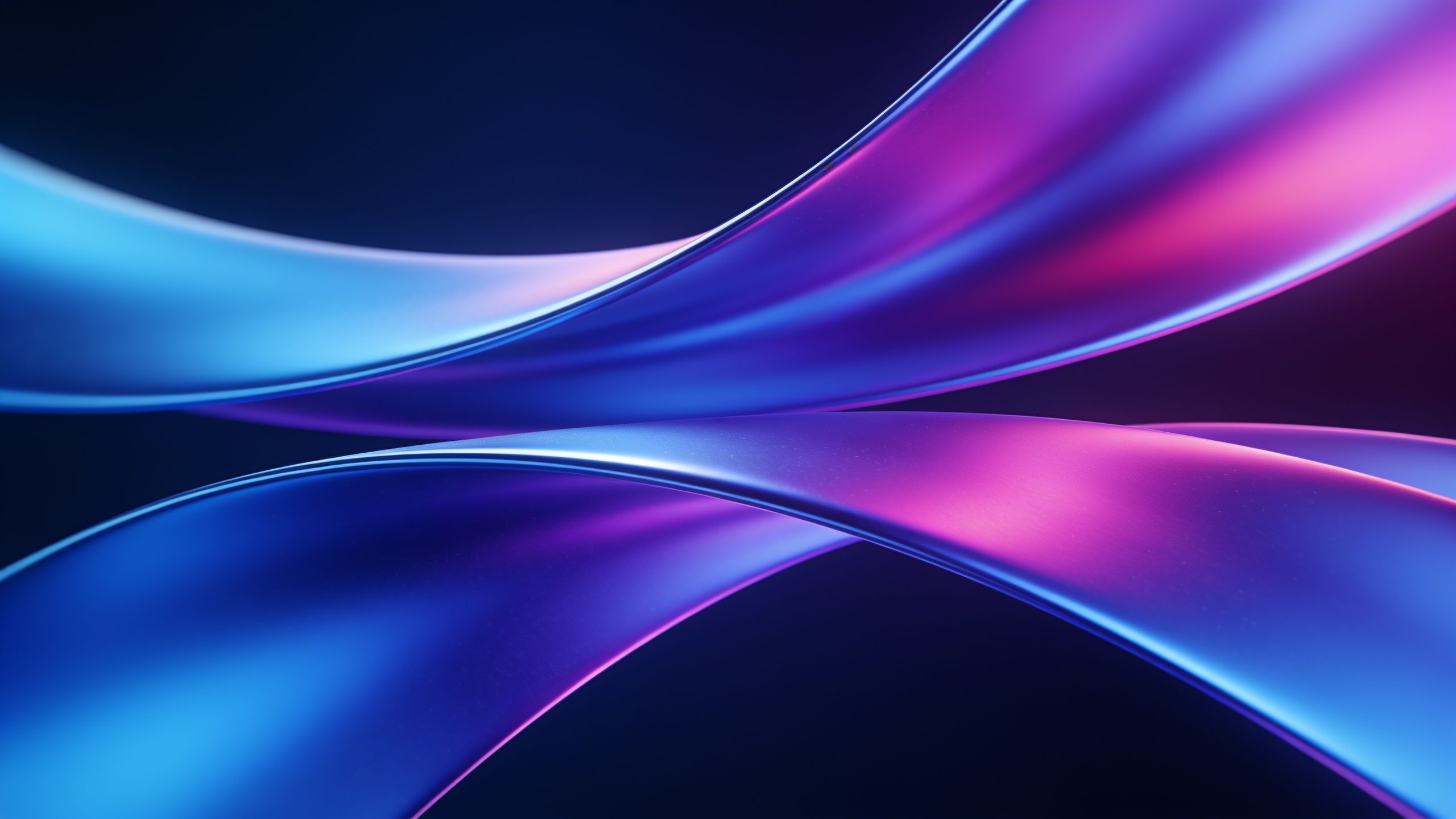 Abstract waves in vibrant neon hues of blue, pink, and purple create a dynamic, fluid pattern against a dark background, evoking a futuristic and energetic mood.
