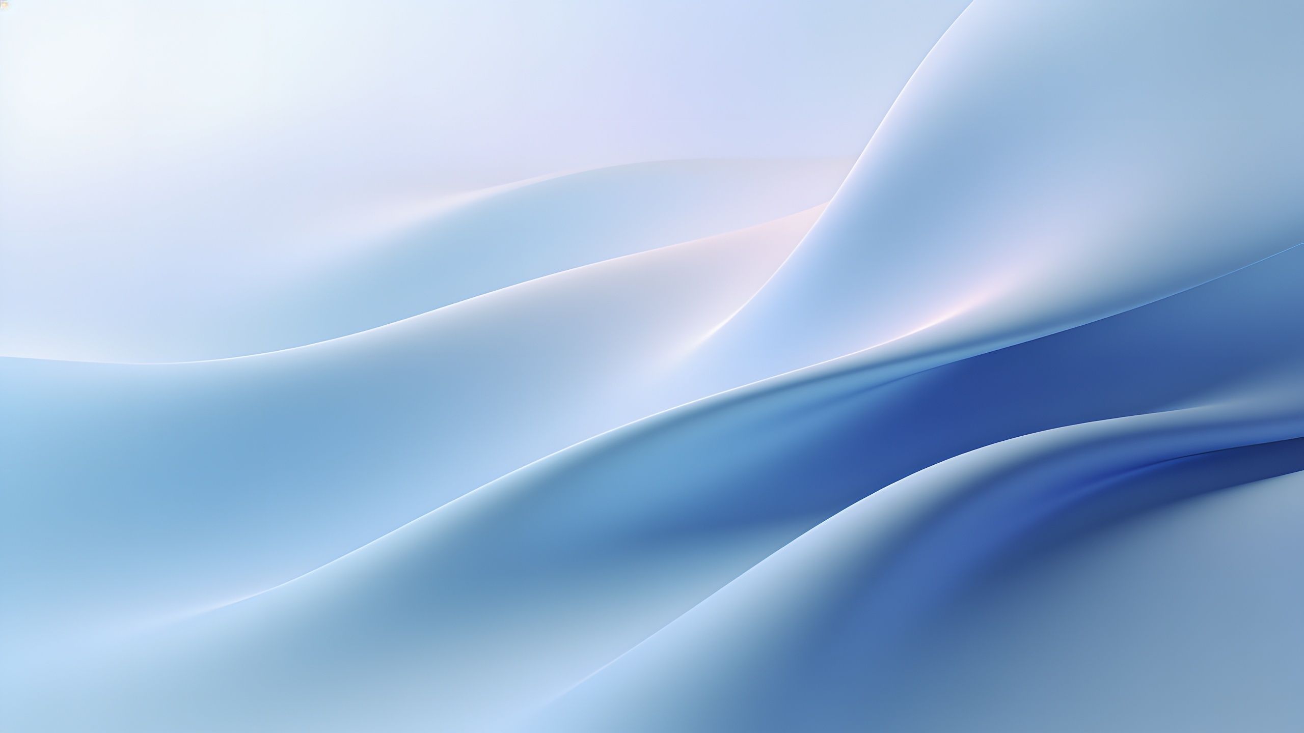 A soothing abstract image featuring elegant, flowing blue waves that create a sense of calm and tranquility, with soft gradients and smooth curves enhancing the serene mood.